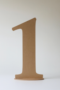 Drewniana cyfra 0-9 (wolnostojąca) 