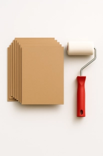 "Przetestuj swój kolor" - Zestaw do tworzenia próbnika farb - 10 płytek MDF + wałek 