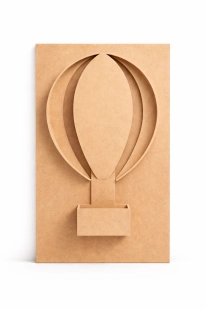 Drewniany Balon z koszem 3D