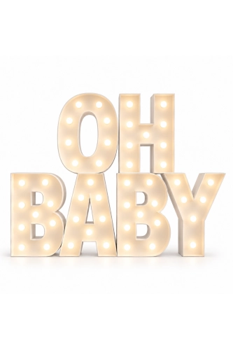 napis LED od Loventi OH BABY